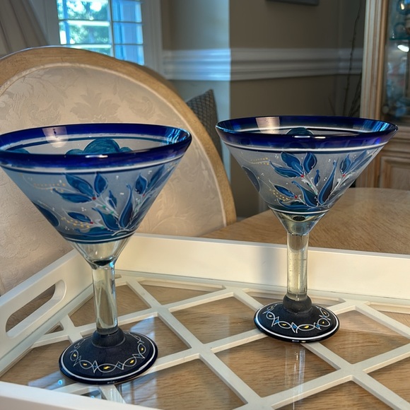 El Palomar Butterfly Martini/Margarita Glass (2) - Picture 7 of 7